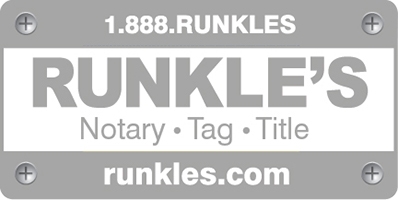 Runkle's Notary • Tag • Title