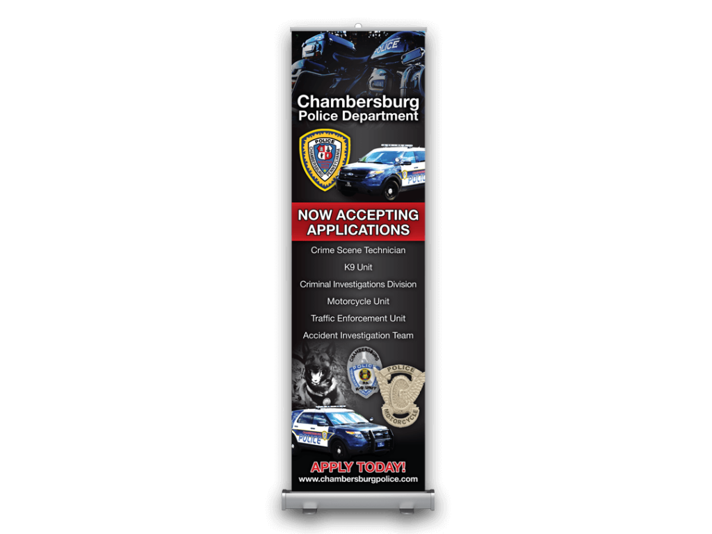 Chambersburg Boro Police Roll-Up Banner Stand