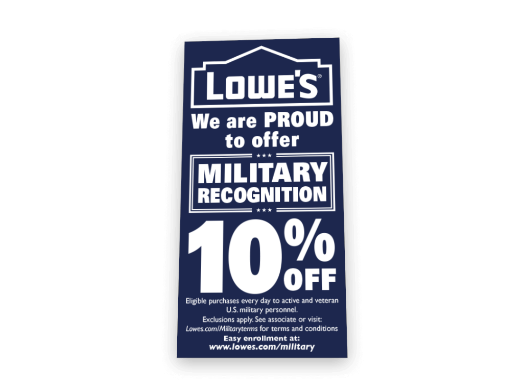 Lowe’s Military Recognition Sign