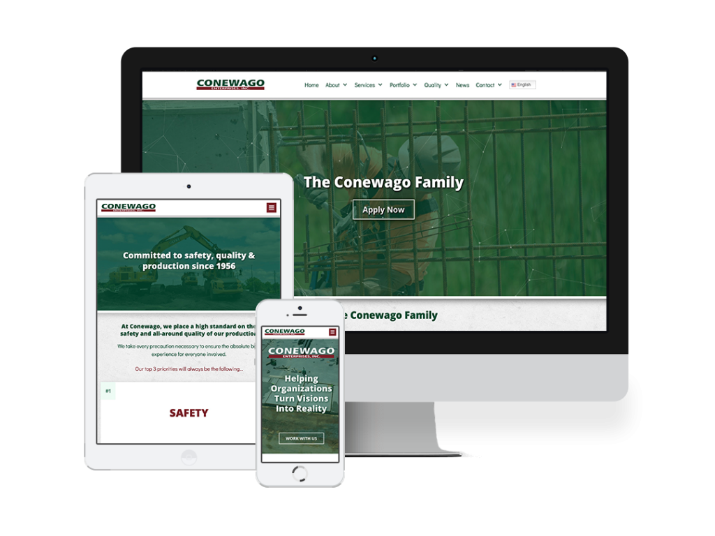 Conewago.com website design created and developed by Why Not Advertising, LLC
