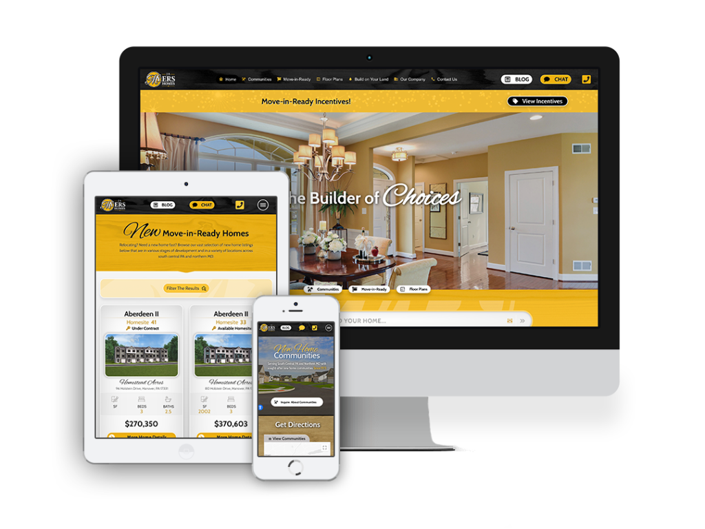 JA Myers Homes website Design & Development - Designed by Why Not Advertising, LLC